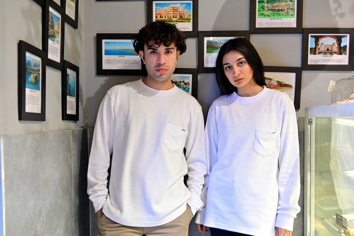 Regular Pullover Sweatshirt (White) - Andaaz Official